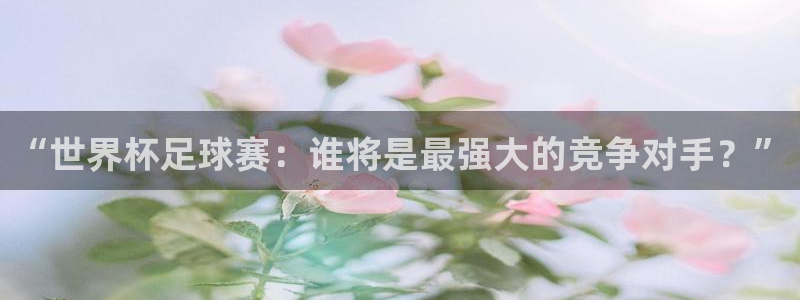 世界杯欧洲预选赛赛程：“世界杯足球赛：谁将是最强大的竞争对手？”